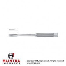 Cloward Bone Gouge Stainless Steel, 24.5 cm - 9 3/4" Blade Width 7 mm
